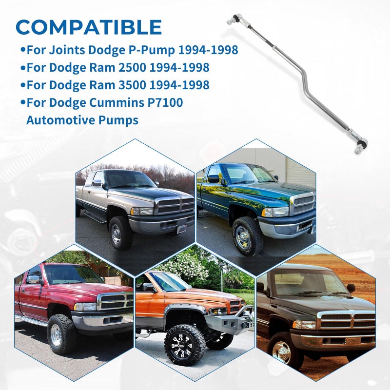 MOTOQUEEN Throttle Linkage Kit Adjustment Throttle Linkage Rod for Dodge Joints Dodge P-Pump 1994-1998 | for Dodge Ram 2500 1994-1998 | for Dodge Ram 3500 1994-1998 | for Dodge Cummins P7100 Throttle Rod - Image 4